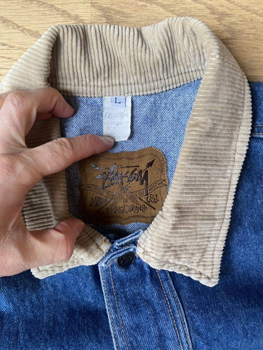 old stussy デニムカバーオール ビンテージ デニムジャケット vintage
