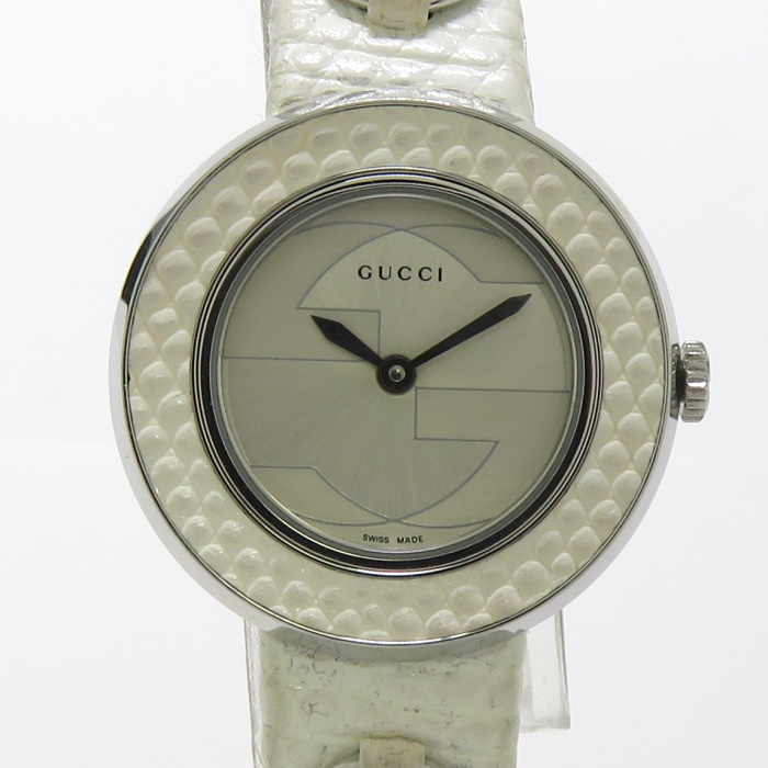 新作モデル 【中古】GUCCI レディース腕時計 129.5 シルバー文字盤 SS