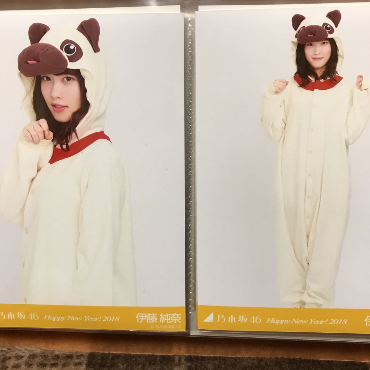 乃木坂46 Happy New Year! 2018 干支 戌 生写真 伊藤純奈 チュウ、ヒキ_画像1