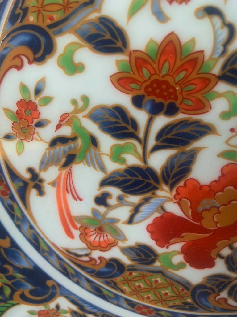 伊万里焼 飾り皿 大皿 陶器 古伊万里 和食器 皿立て付色絵 _画像4