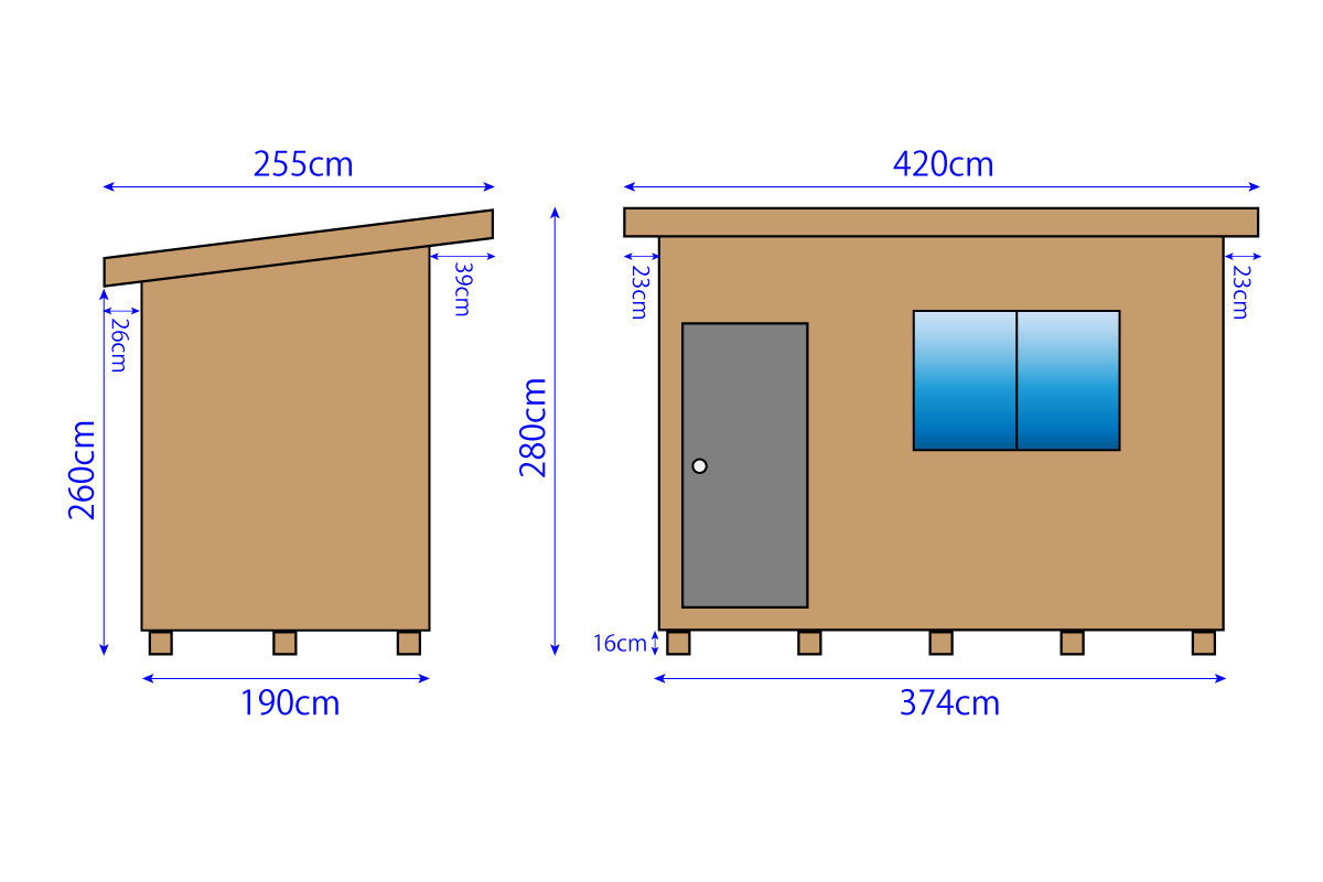 木製 ユニットハウス プレハブ 小屋 物置 倉庫 事務所 4200mm 木製 ユニットハウス プレハブ 小屋 物置 倉庫 事務所 4200mm