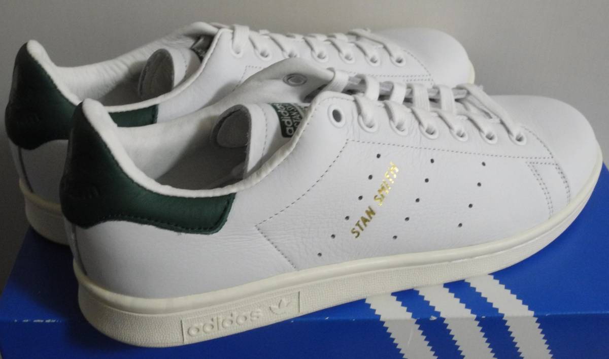 新品 スタンスミス 2017年製 JP27.0cm 白×緑 CQ2871 生産終了 天然皮革 adidas stansmith ホワイト×グリーン 本革 アディダス 人気モデル_画像7