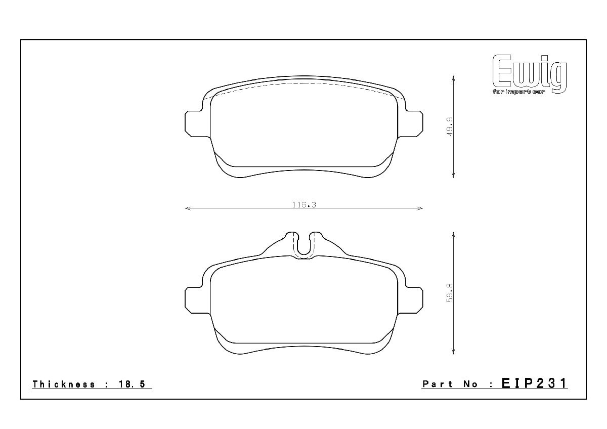 エンドレス ブレーキパッド MX72 EIP231 リア メルセデス W176 176052 ENDLESS 足回り 送料無料_画像3