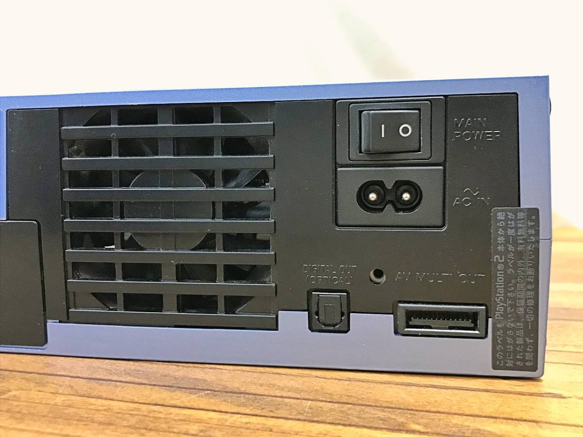 PS2 本体 SCPH-39000 スタンドセット レア色 アクア 本体動作OK ※コントローラー不良 管BARRの画像6