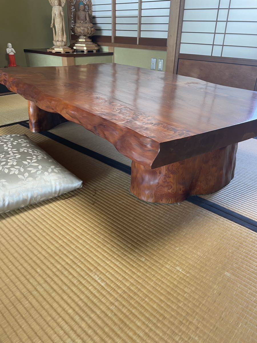 屋久杉　一枚板 テーブル　机　座卓 和家具 リビングテーブル アンティーク
