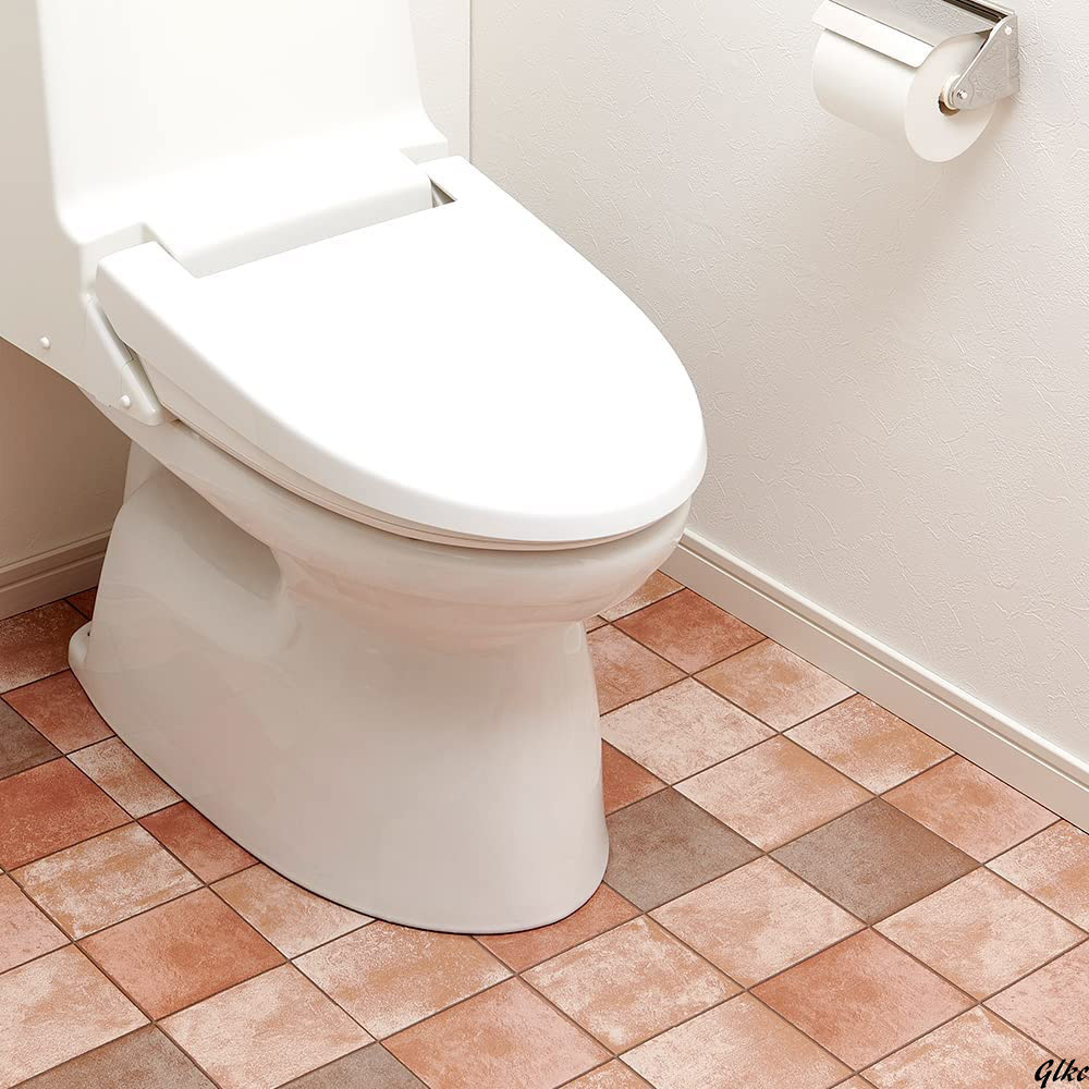 壁紙シール　インテリア　テラコッタ　トイレ床模様替えシート 抗菌仕様　DIY リノベ 防水 はがせる フリーカット