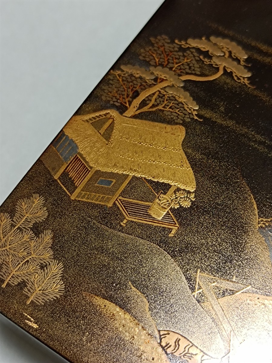 クリアランス セール 山水蒔絵香箱 細密工芸 超絶技巧 桐箱付 | www
