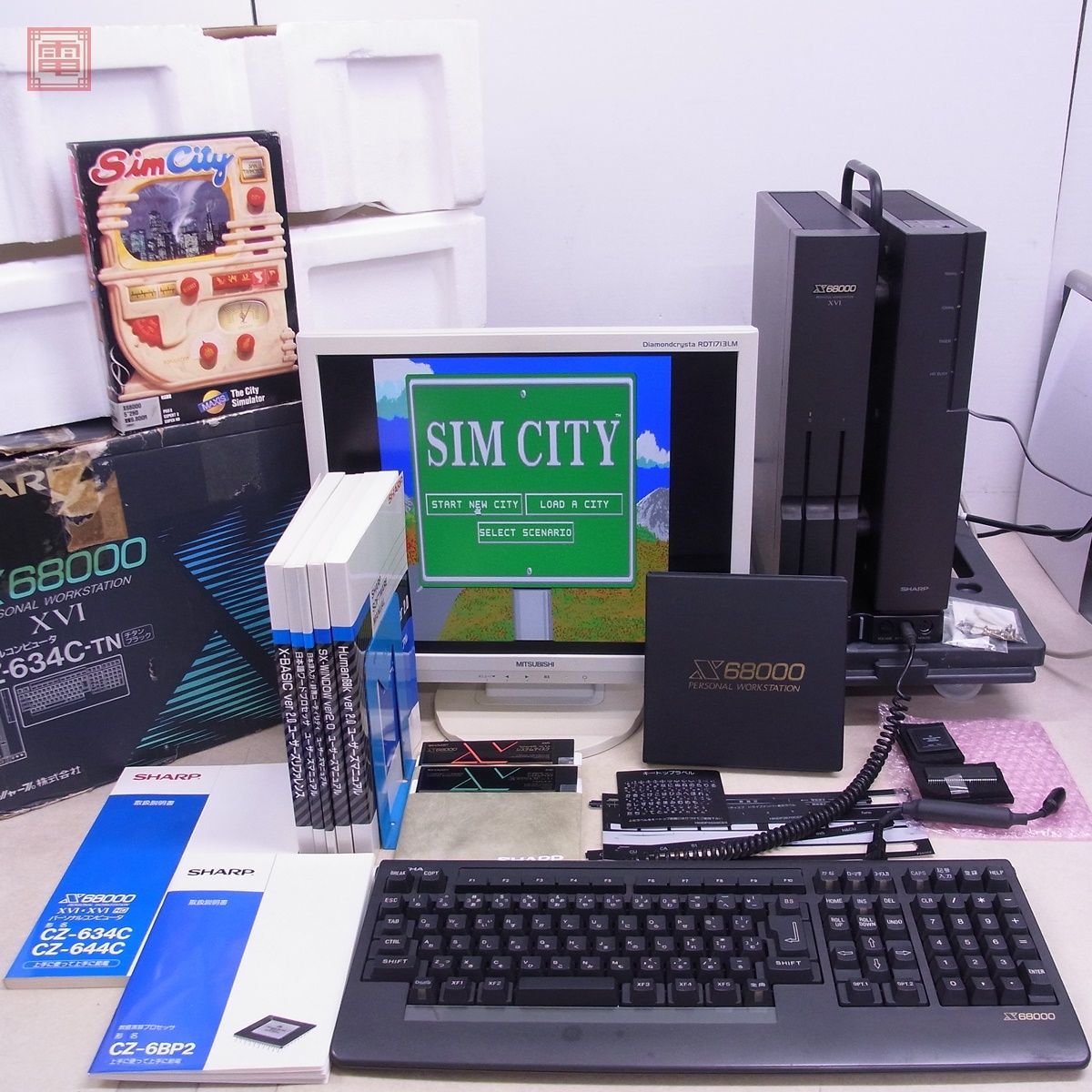 オーバーホール済 SHARP X68000XVI (CZ-634C-TN)コプロ付本体 ...