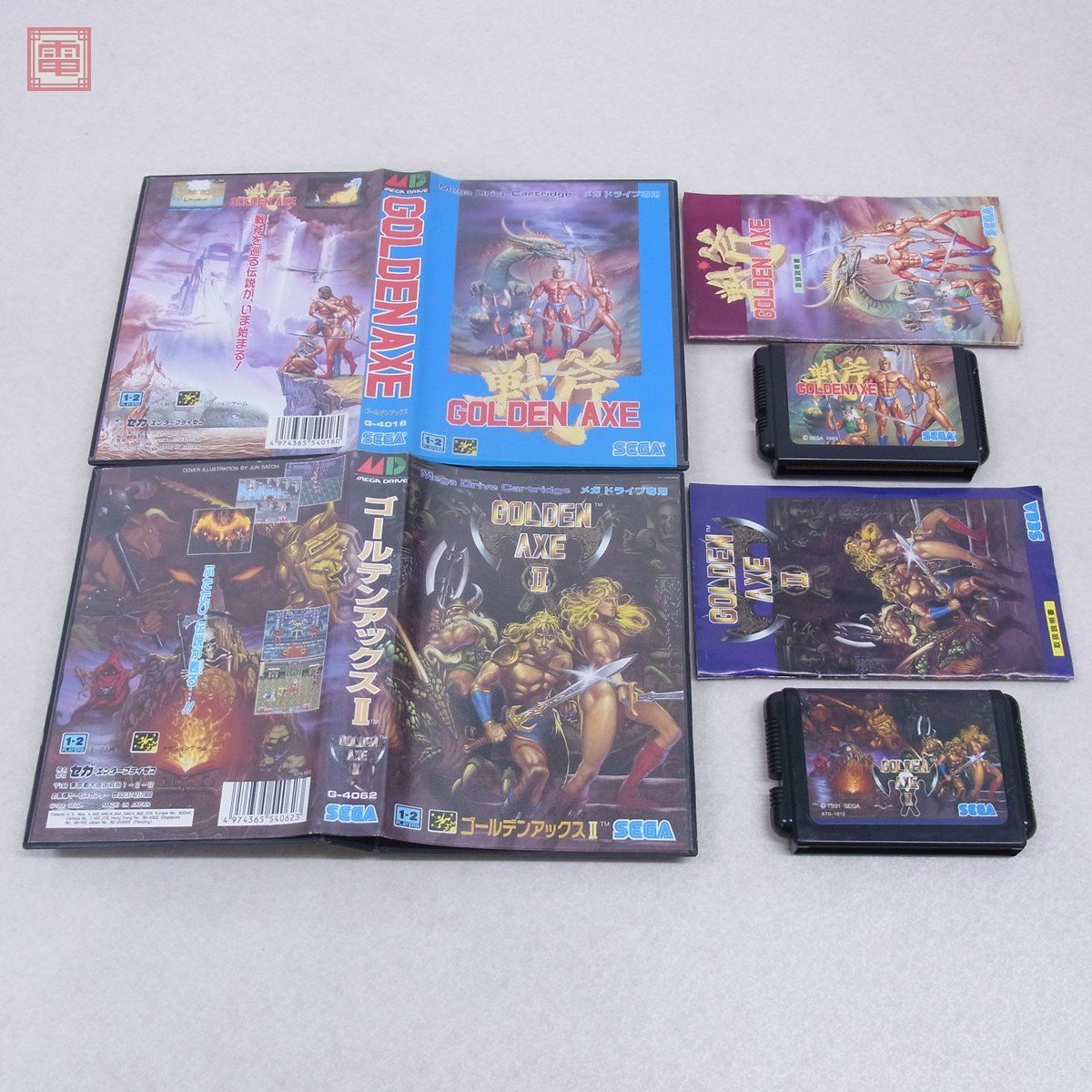 MD メガドライブ ゴールデンアックス I+II まとめて2本セット GOLDEN