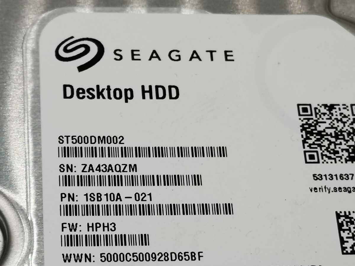在庫あり SEGATE ST500DM002 HDD 2個セット ジャンク扱い_画像3
