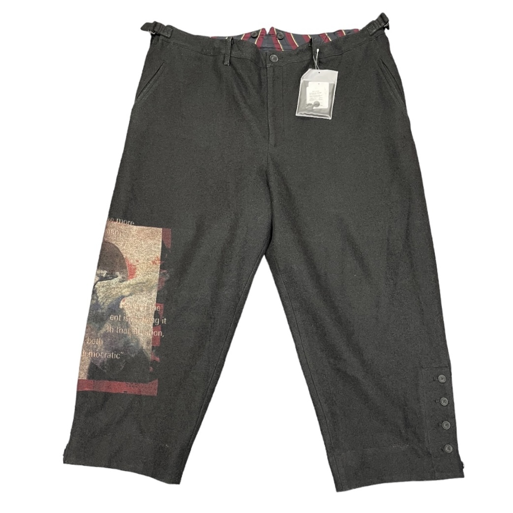 定価168300円 ● Yohji Yamamoto 22AW ZDZISLAW BEKSINSKI ORIGINAL PRINT PANTS プリント パンツ ヨウジヤマモト HE-P84-156 2_画像1