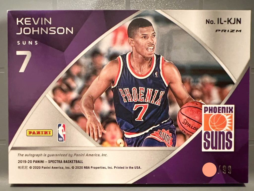 激レア直書版/99 Prizm Auto 19 Panini Kevin Johnson ケビン・ジョンソン NBA サイン All-star Slam Dunk スラムダンク モデル バスケ_画像2