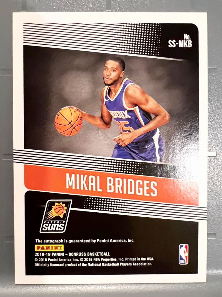 激レア Foiled RC Auto 18 Panini Mikal Bridges NBA ミカル・ブリッジズ 直筆 ルーキー サイン バスケ Nets ブルックリン ネッツ 大活躍_画像2