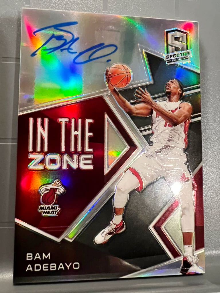 美直書75枚限定 Prizm Auto 18 Panini In the Zone Bam Adebayo バム・アデバヨ NBA 直筆 サイン マイアミ ヒート Heat バスケ All-star_画像1