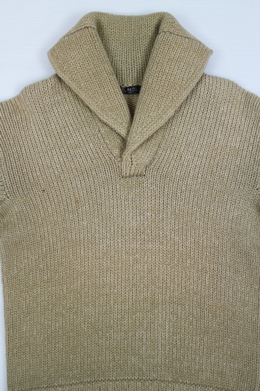 40\'S Vintage шаль цвет вязаный свитер (S степени ) оттенок бежевого 