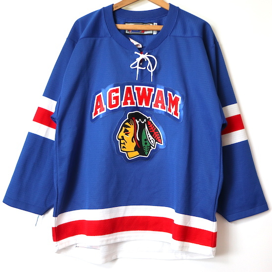 カナダ製 SP AGAWAM ホッケー シャツ(メンズ M)ゲームシャツ ジャージ レンジャースカラー