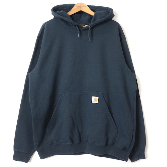 Carhartt カーハート 無地 コットン スウェットパーカー(メンズ L)ネイビー LOOSE FIT