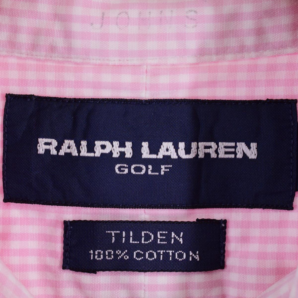 古着 ラルフローレン Ralph Lauren RALPH LAUREN GOLF ギンガムチェック 長袖 ボタンダウンチェックシャツ メンズXL /eaa314605_画像3