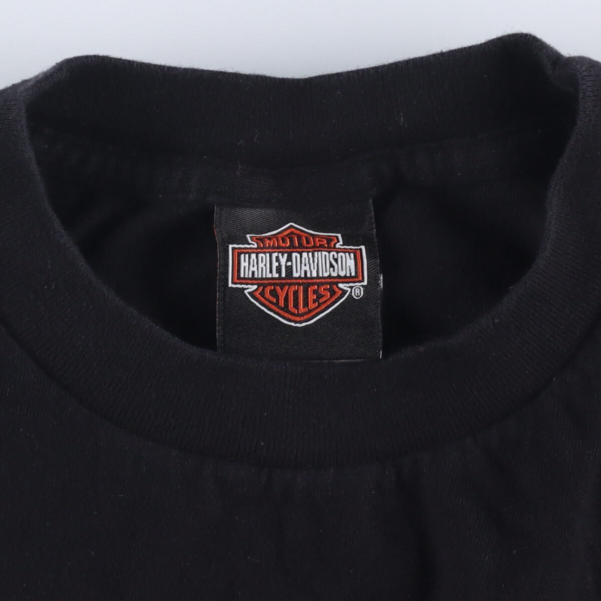 古着 Harley-Davidson ハーレーダビッドソン 両面プリント モーターサイクル バイクTシャツ メンズS /eaa321565