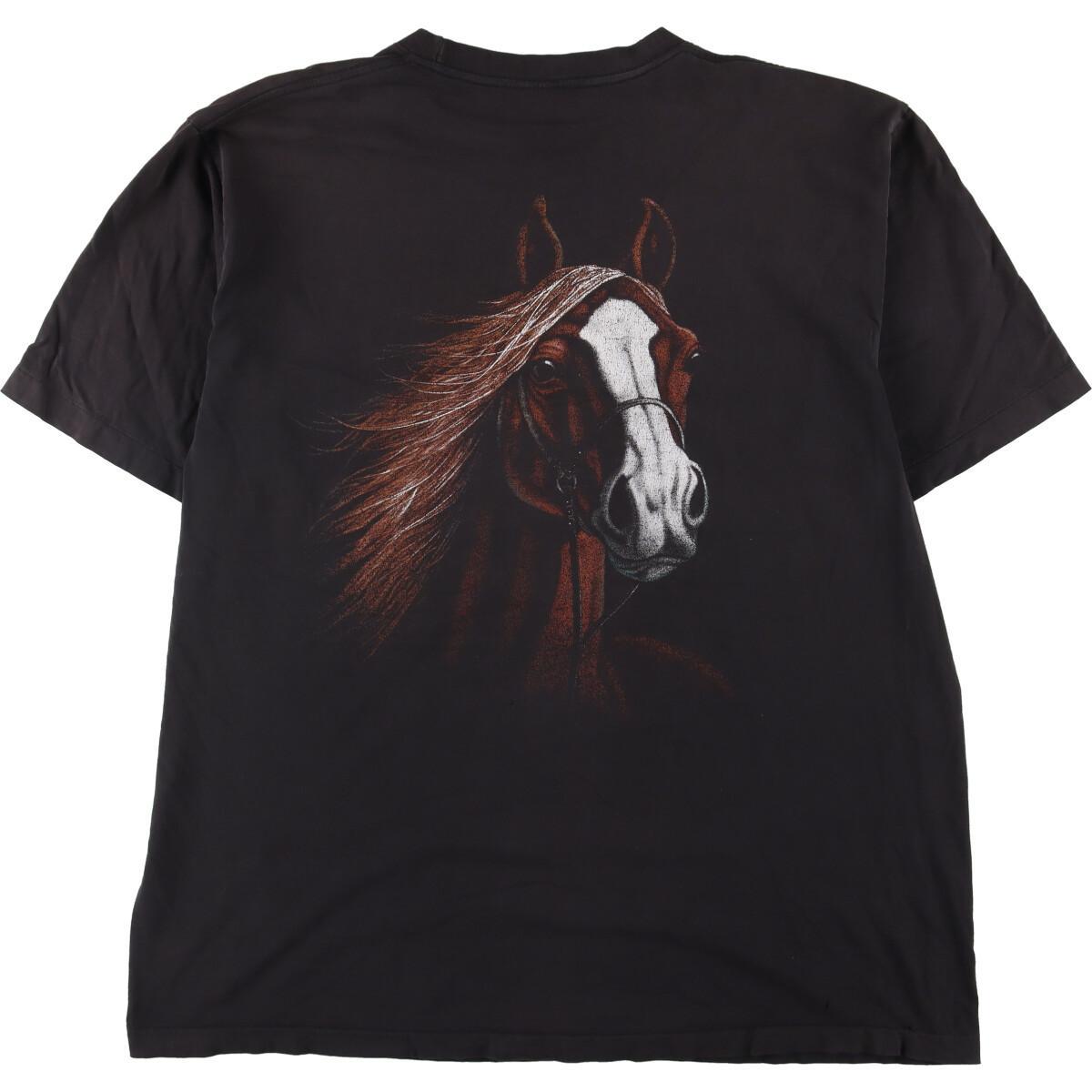 大人気新品 古着 90年代 馬柄 アニマルプリントTシャツ メンズXL