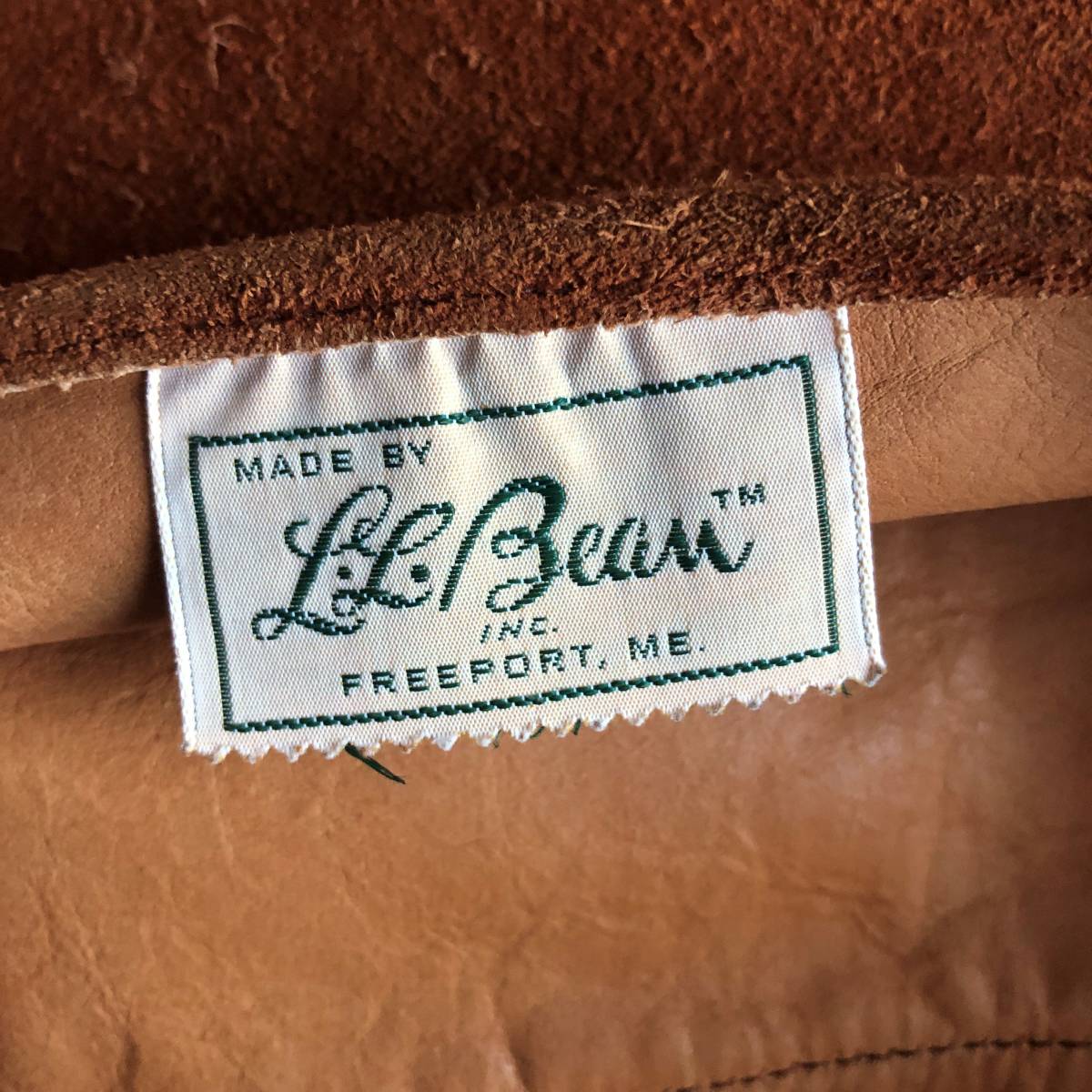 筆記体タグ L L Bean スエード ショルダーバッグ 60年代 60s 筆記体タグ L L Bean スエード ショルダーバッグ 60年代 60s