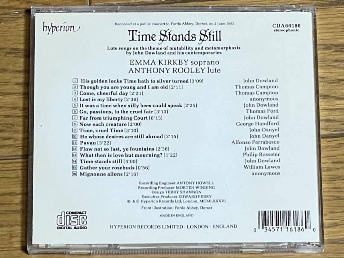 ☆【CD】Time Stands Still /エマ・カークビー：イギリス・リュート歌曲集 帯付き！☆_画像3
