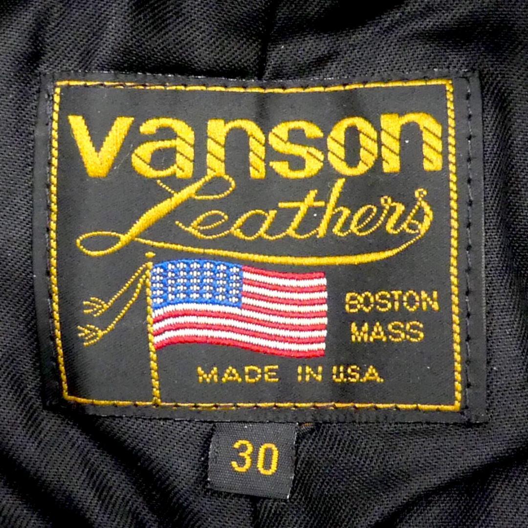 即決★アメリカ製 VANSON★W30 レザーパンツ バンソン メンズ 黒 USA 本革 ライダースパンツ 本皮 パンクロック ライディング ツーリング