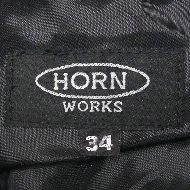 即決★HORN WORKS★W34 レザーパンツ ホーンワークス メンズ 黒 本革 ライダースパンツ 本皮 パンクロック ライディング ツーリング