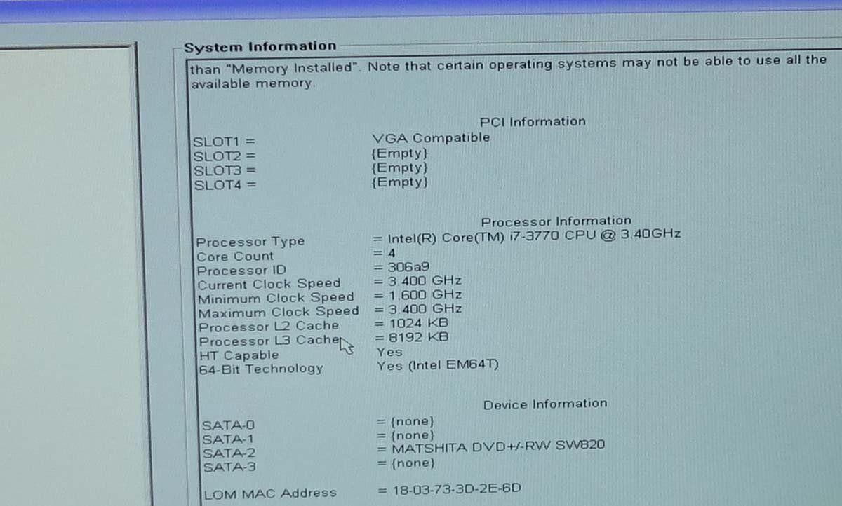 OS無し訳あり Workstation DELL Precision T1650/Core i7 3770/メモリ16GB/HDD無/Quadro 2000 デスク ワークステーション デル PC S032317_画像6