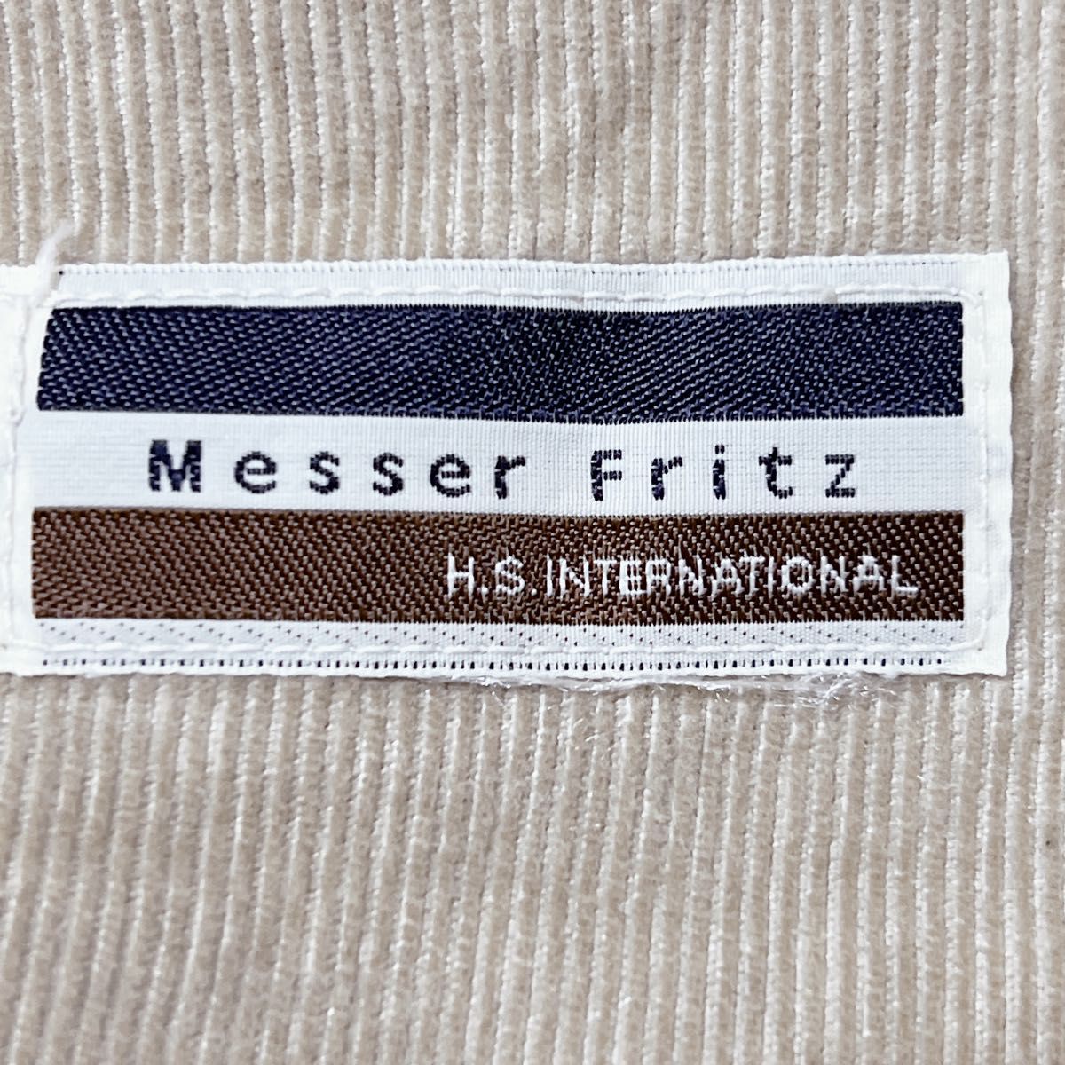 Messer Fritz テーラードジャケット ベージュ系　肘当て付　コーデュロイ