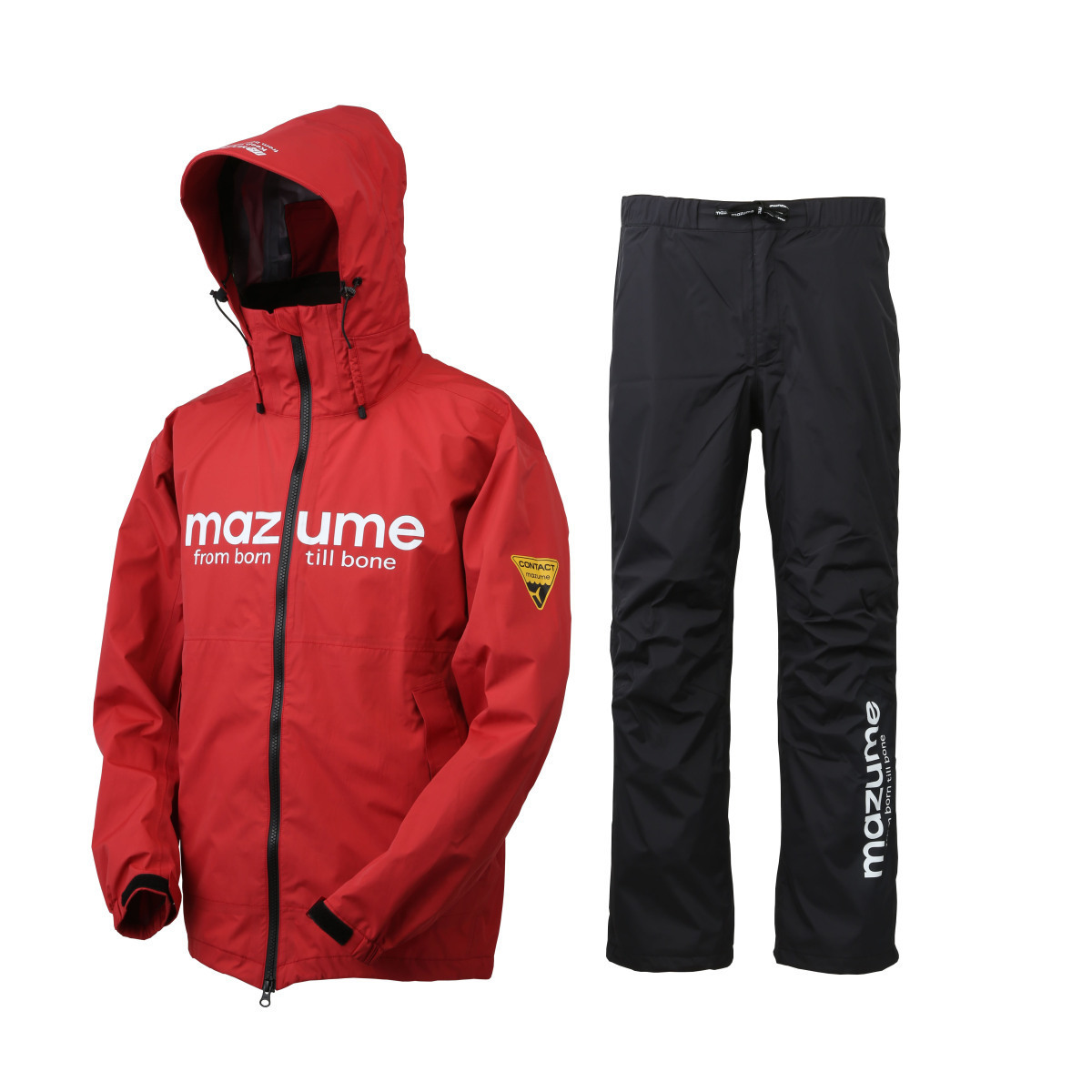 オレンジブルー mazume コンタクトレインスーツ II MZRS-688/レッド:M 透湿 レインウエア