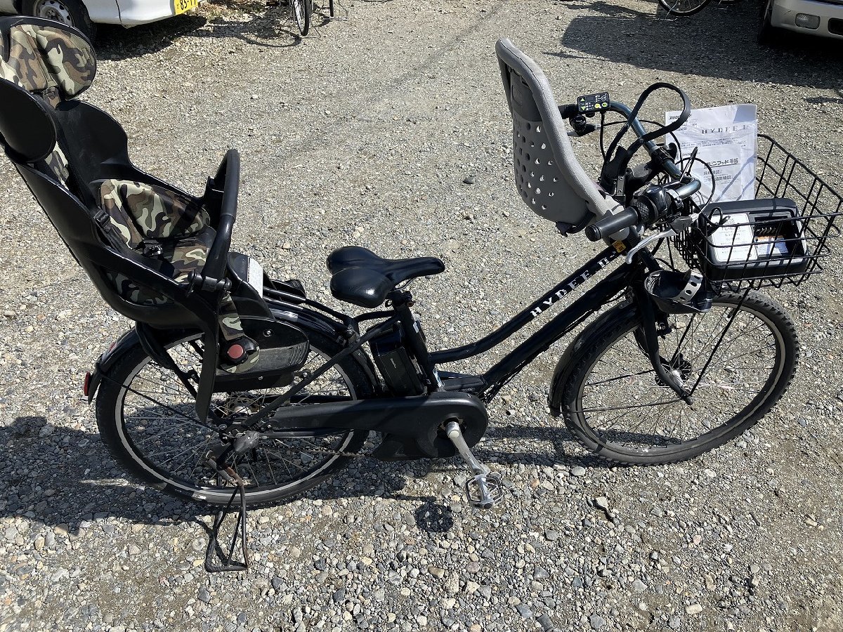3214 б/у велосипед с электроприводом 1 иен прямые продажи! Bridgestone высокий ti2 передний и задний (до и после) детское кресло есть чёрный рассылка Area внутри. стоимость доставки 2500 иен . доставка 