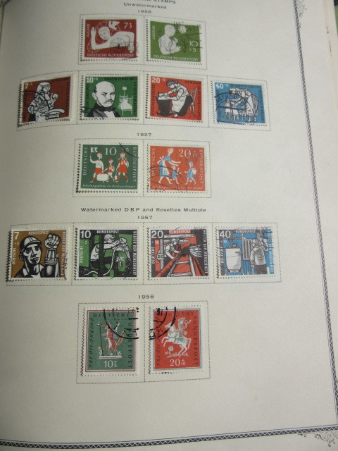 ドイツ　使用済切手　約95リーフ　コレクション　1948〜1972年_画像8