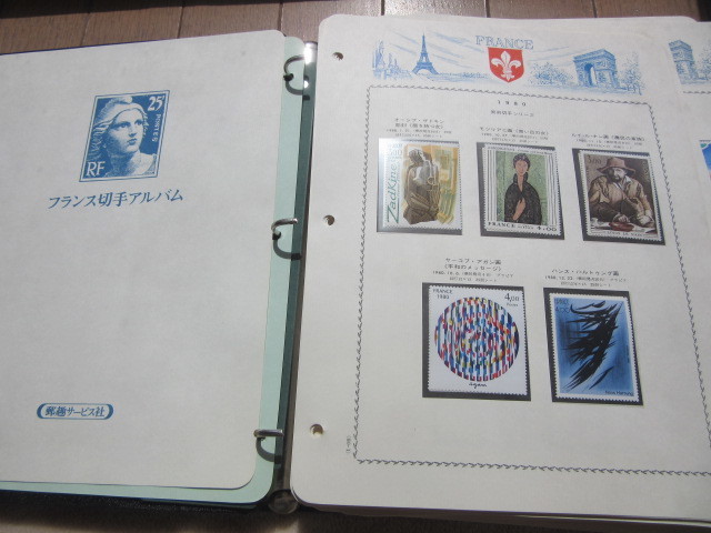 VOSTOK　フランス　未使用と一部済切手　約　48リーフコレクション　1965〜1972年　3/3　郵趣サービス社