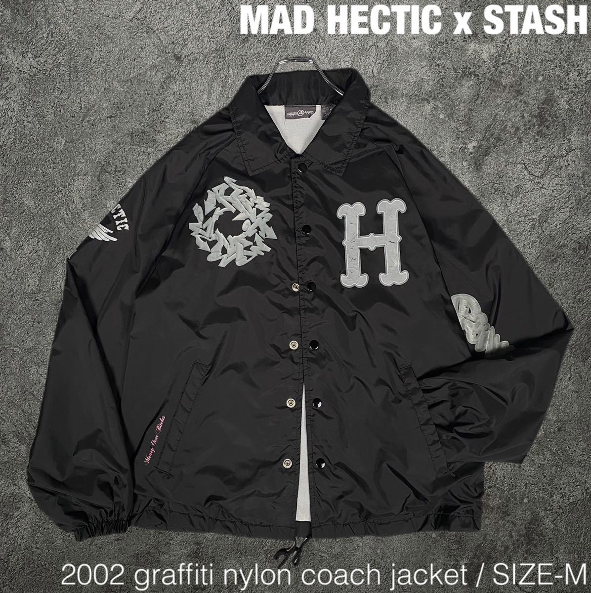 MAD HECTIC x STASH 2007 グラフィティ ナイロン コーチジャケット 90s 00s Y2K ヘクティク スタッシュ アーカイブ jacket