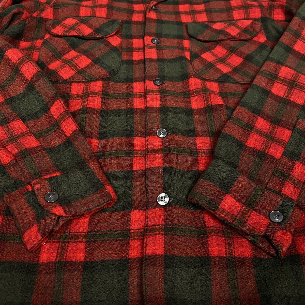 PENDLETON 60s ビンテージ チェック ボードシャツ 50s 70s ペンドルトン vintage SHIRT 長袖シャツ ⑤_画像7