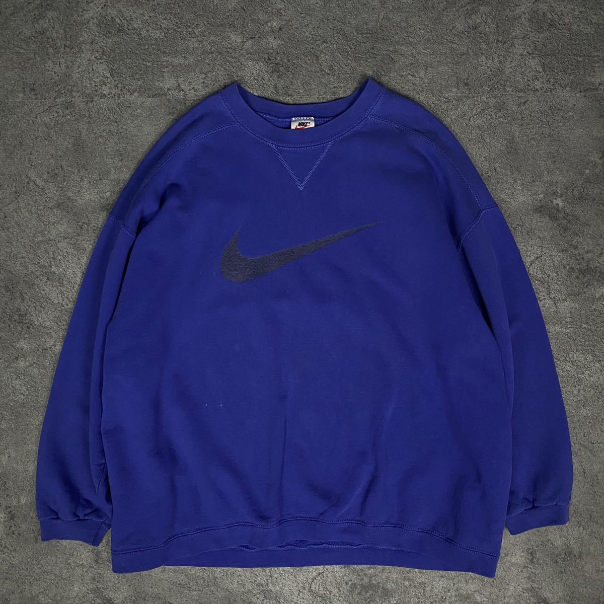 NIKE 90s Vintage тренировочный USA производства XL Nike серебряный бирка 00s Y2K vintage Vintage тренировочный футболка American Casual NIKE тренировочный 