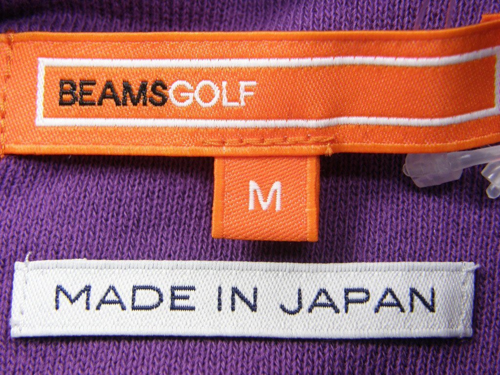 新品 BEAMS GOLF 日本製 【クレイジーパターン】 フーディー 定価2万2千円 M パープル パーカー ★350728ORANGE LABELの画像9