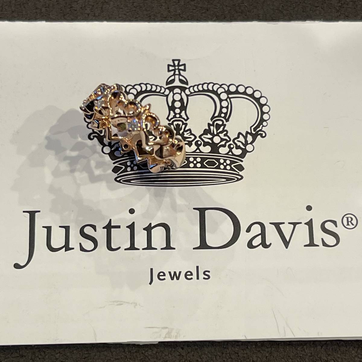 新品◆JUSTIN DAVIS◆DAHLIA RING◆ハートリング◆5号◆定価24,200円◆SRJ392◆_画像1