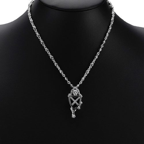 新品◇JUSTIN DAVIS◇REGAL LION PENDANT+TINY CROSS CHAIN◇ライオン
