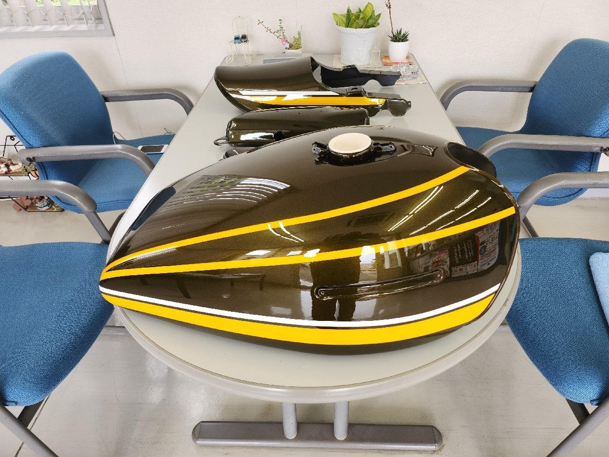 Z1 Z2 用 純正 内プレス イエロータイガー タンクセット ZⅠ ZⅡ