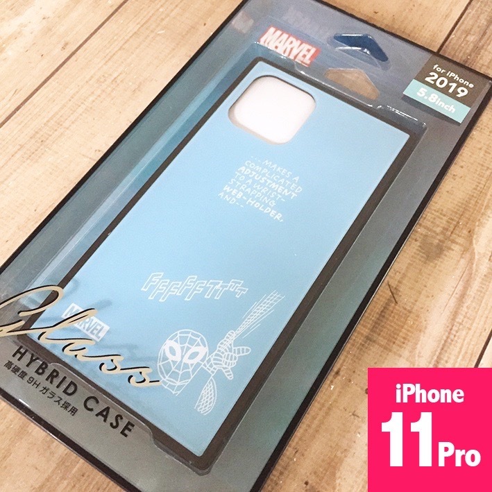 スパイダーマン MARVEL iPhone11Pro ガラス スマホケース PGDGT19A17SPM 4562358138263_画像1