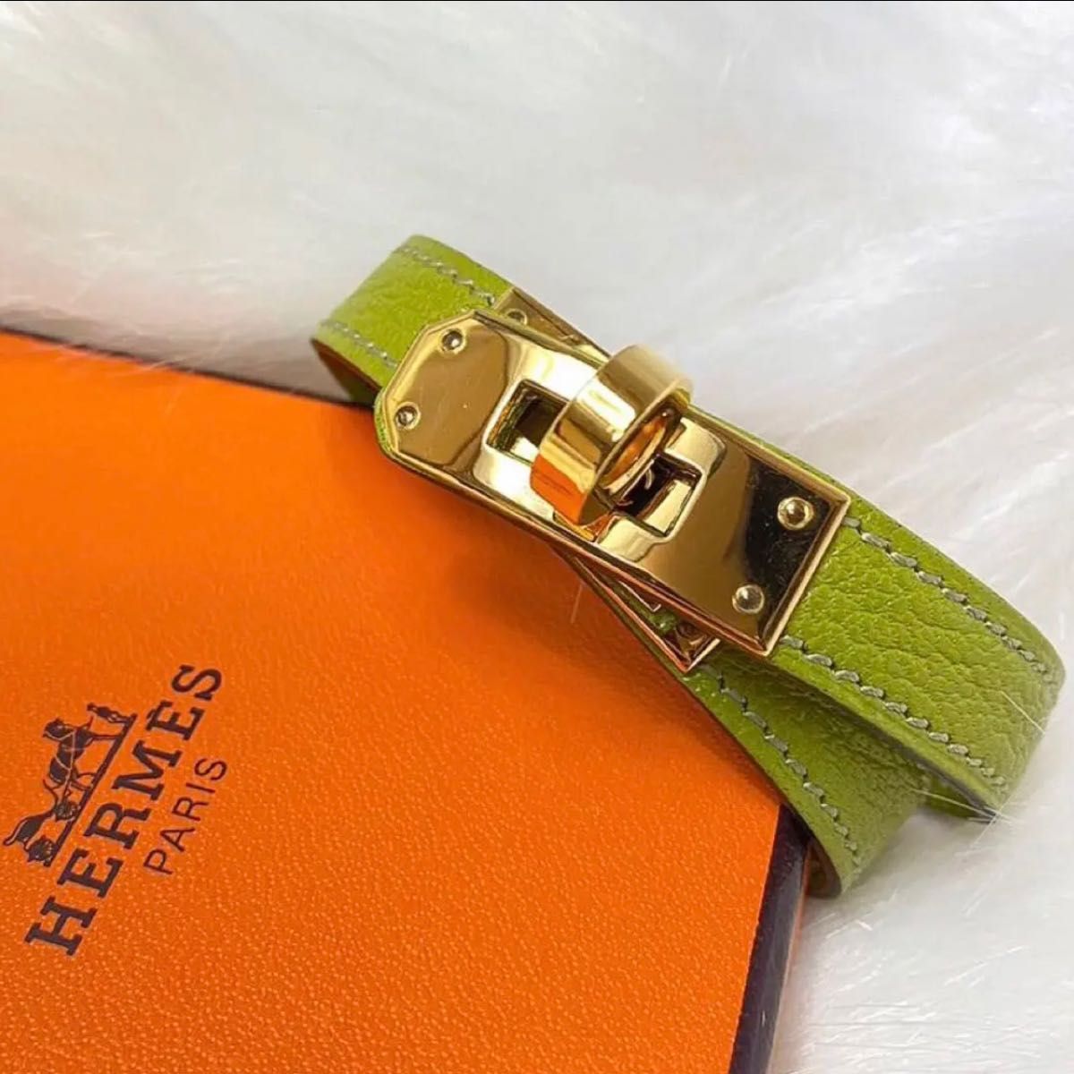 極上レア】HERMES エルメス ケリー レザーブレスレット ドゥブル