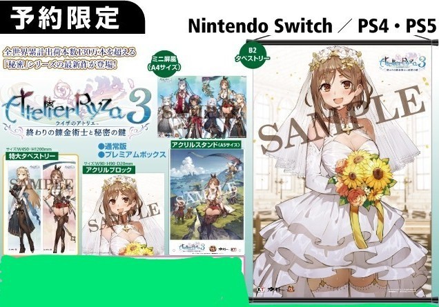新品 ライザのアトリエ3 ~終わりの錬金術士と秘密の鍵~ 新星堂