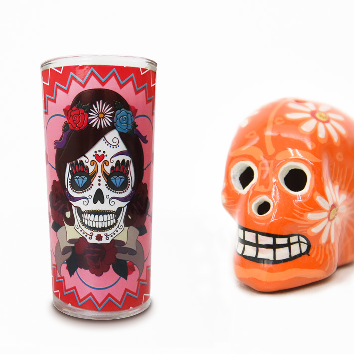 tiatema flower candle Candle candle ..kalabela Mexico interior Skull gaikotsu skeleton flower woman 