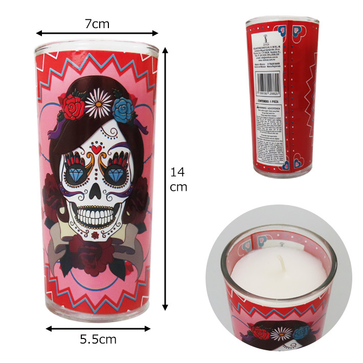 tiatema flower candle Candle candle ..kalabela Mexico interior Skull gaikotsu skeleton flower woman 