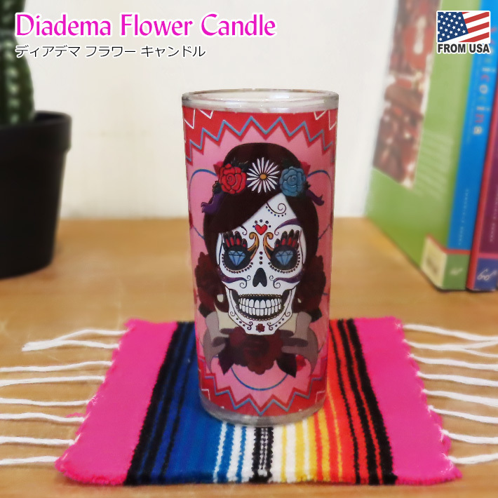 tiatema flower candle Candle candle ..kalabela Mexico interior Skull gaikotsu skeleton flower woman 