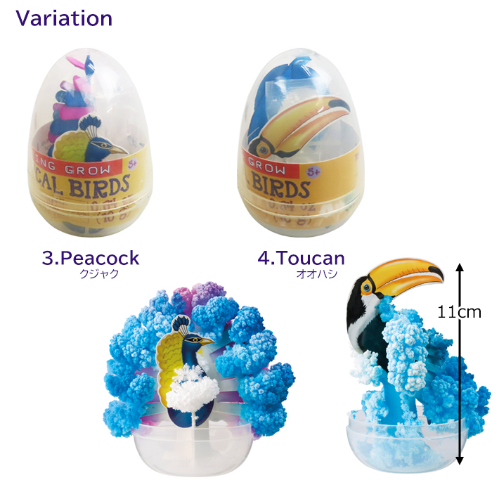 アメイジング グロー トロピカル バード フラミンゴ Tropical Birds おもちゃ 鳥 結晶 育つ 成長 観察 実験 知育 おもしろ グッズ_画像4