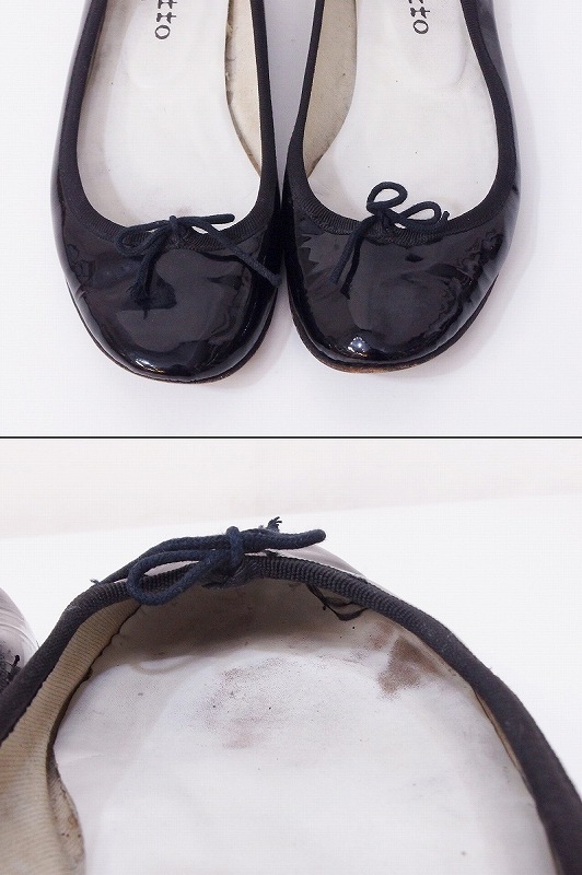 レペット repetto エナメル　フラットパンプス 36 ブラック nm4402187810_画像4