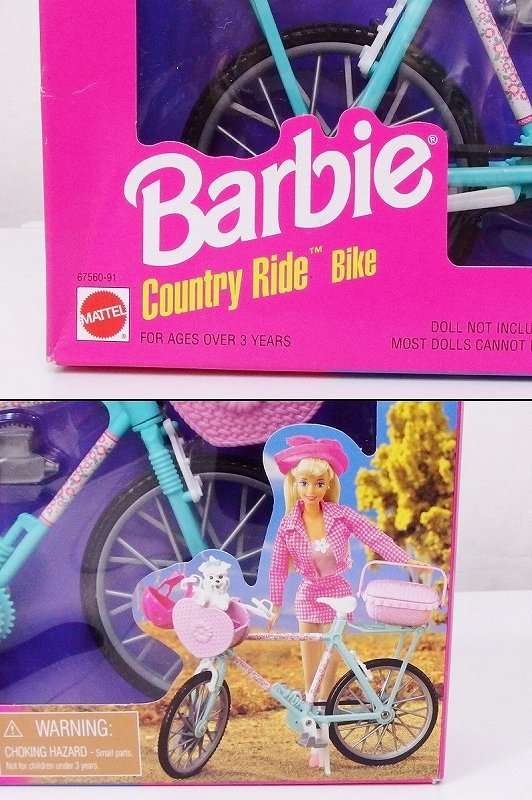 未使用品！ ヴィンテージ 1997 マテル バービー Country Ride Bike No.67560-91 nm4422198274の画像3